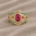 Imperialer Rubin-Statement-Ring