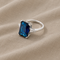 Blauer Saphir Silberring