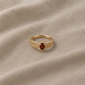 Eleganter Statement-Ring mit Rubin