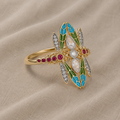 Ätherischer Libellen-Statement-Ring