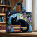 Handwerker Tasche - Schwarze Katze auf Büchern
