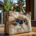 Handwerker Tasche - Weisse Katze mit blauen Augen