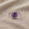 Natürlicher, unreiniger Amethyst-Ring