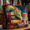 Handwerker Tasche - Drachenleser mit Büchern und Tassen