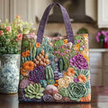 Handgefertigte Tasche - Saftige Pflanzen