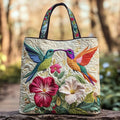 Weicher Beutel - Kolibri und Weisse Blumen