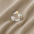 925 Sterling Silber Hunderrassen Ring – Verstellbare Form