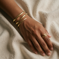 Abstraktes Schlangenarmband-Set und Ring-Set
