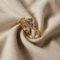 AMETHYSTRING GLATT - (VERSTELLBAR)