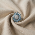SILBERNER BLAUER TOPASRING
