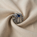 Ewiges Set aus Blauen Saphirringen