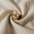 Doppelt Marquise Bypass Ring