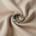 Dreieckiger Zirkonring aus Weissgold