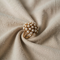 Handgefertigter Ring mit Perlen