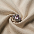 Miravelle Leuchtenblatt Ring-Set | Weissgold