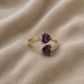 Noctira Violetter Herzring | Gold
