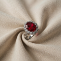 Skarlatino Krone Rubinring | Weissgold