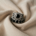 Ring-Set mit schwarzem Zirkon