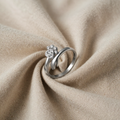 Verstellbarer Ring aus 925 Sterling Silber – Design von Händen und Pfotenabdrücken