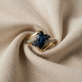 Himmelblauer Ring aus Legierung