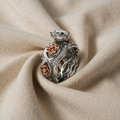 Diamanten Blumen Statement Ring