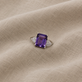 Trinity Amethyst Ring | Weissgold