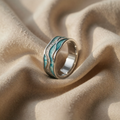 Türkis Meerfeder Ring