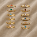 Goldfarbener Solitärring mit zierlicher Fassung