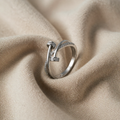 Weissgold Zirkon Verdrehter Ring
