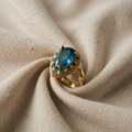 Grüner, Weisser & Blauer Tropfen Zirkonring