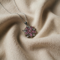 ZIRKONIA BLUMENKRAGENBAND MIT GLITZER