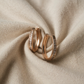 Kristallohrringe in Gold