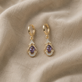 Mondschein Amethyst Tropfen Ohrringe | Roségold