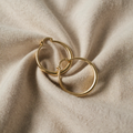 Leila - Grosse goldene Ohrringe
