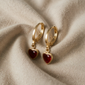 Maelin feurige Ohrringe | Goldene