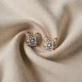 Moissanit-Ohrringe aus Roségold 925 Sterling Silber