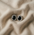 Ovaler Weisser Saphir Ohrschmuck