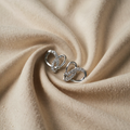 Weissgold Zirkon Geometrische Ohrringe