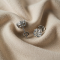 Weissgold Ohrringe mit kubischem Zirkon
