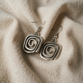 Vintage-Style Spiral Ohrringe aus Silber