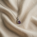 Amethyst Infinity Pavé Halskette | Weissgold
