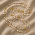 Elegante Goldkette Perlen Halskette