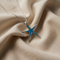 Halskette mit blauem Opal-Seestern-Anhänger
