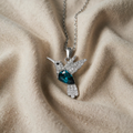 Kolibri glitzernde Halskette mit kubischem Zirkonia