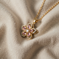 Turmalin rosa Ring Halskette