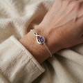 Amethyst Infinity Armband | Weissgold