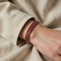 Silbernes Rubin-Tennisarmband