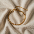 Armband goldfarben gedrehtes Seilmotiv