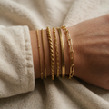 Goldene Anziehungskraft Set von kombinierbaren Armbändern