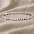 Weissgold Kristall Tennisarmband